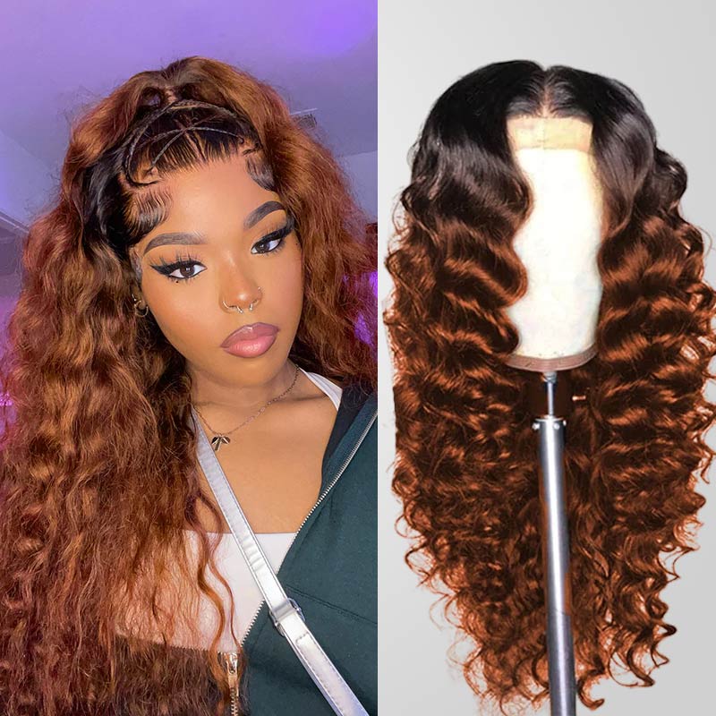 ombre colored qvr glueless wigs for stylish everyday looks