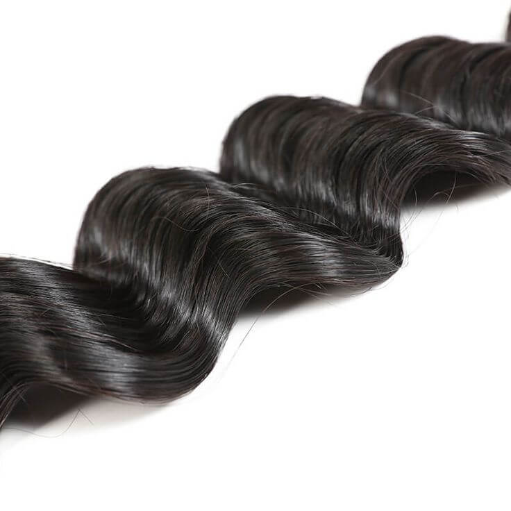 loose deep wave machine weft human hair weave 1 bundle