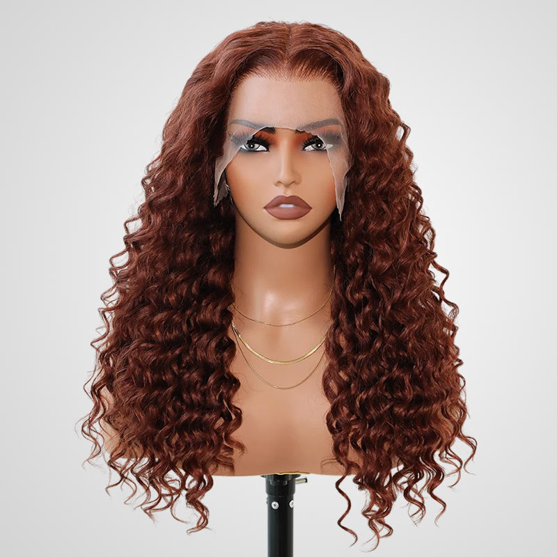 stylish reddish brown human hair lace wigs by qvr