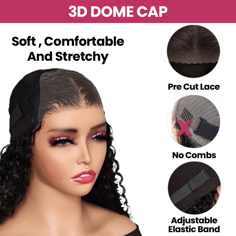 QVR Glueless Pre-Cut 4x6 Lace Closure Dark Brown 