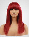 qvr wigs no lace burgundy wig for effortless black beauty