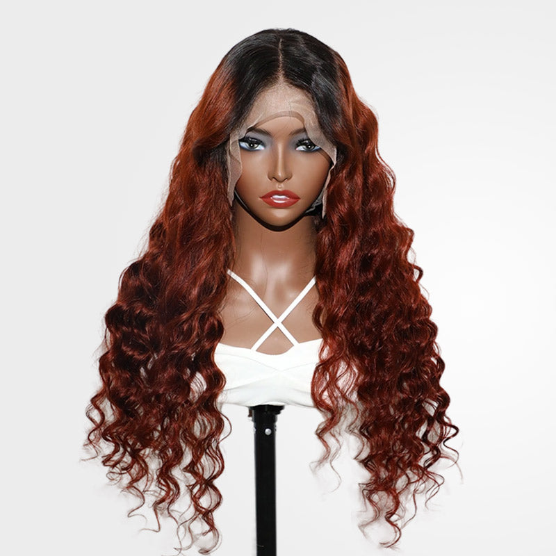 reddish brown qvr glueless wigs with 4x4 or 5x5 lace
