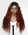 reddish brown qvr glueless wigs with 4x4 or 5x5 lace
