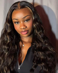 human hair wigs jerry curly with golden highlights for a chic look