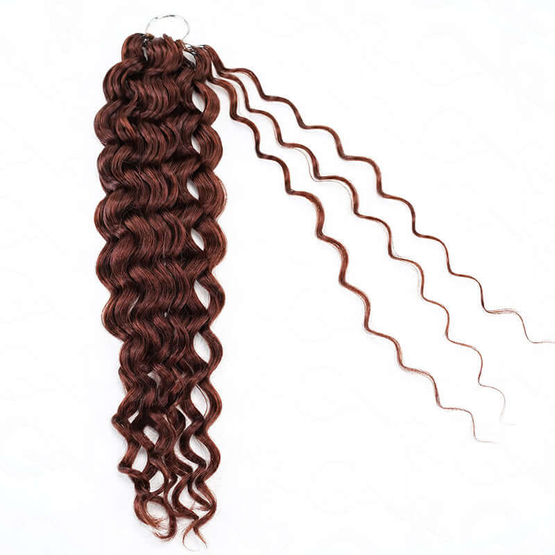 reddish brown wavy crochet hair no tangling