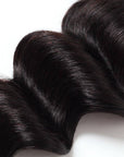 loose deep wave natural black human hair weave