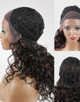 qvr wigs bouncy curl wig with black highlights for chic black women