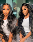 qvr wigs body wave 13x4 lace frontal, soft and bouncy for black queens