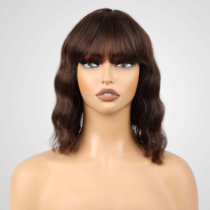 qvr wigs loose deep wave short bob for black women