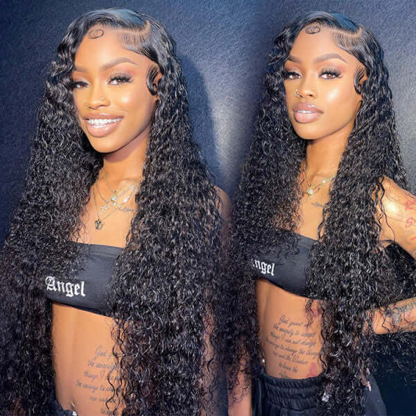 long deep wave wigs by qvr, lightweight and breathable