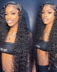 long deep wave wigs by qvr, lightweight and breathable