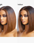 elegant blunt cut bob wigs, glueless lace closure bob wigs for African American women