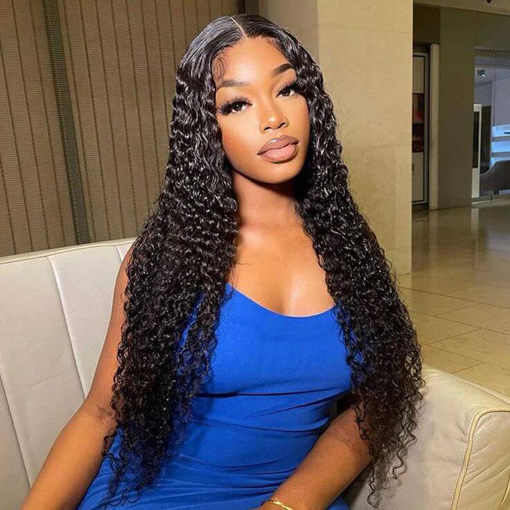 qvr wigs long curly lace front, made for black women who love volume