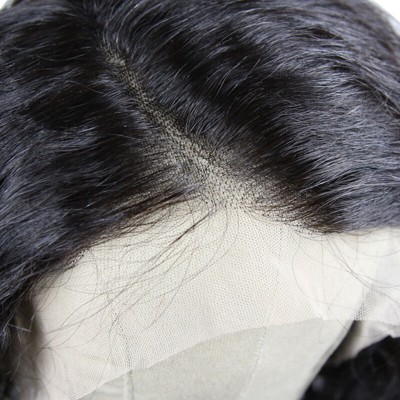 luxurious T part lace short bob wigs, natural black water wave human hair bob wigs for Black women