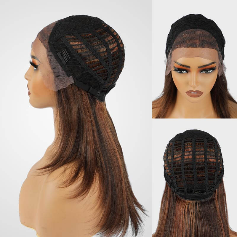 qvr wigs kinky straight layer cut for chic black woman’s style