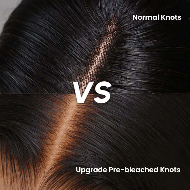 QVR Glueless Water Wave Pre-Bleached 7x5 Lace Wig With Invisible Knots