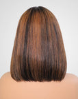natural brown bob wigs for women with face-framing bangs
