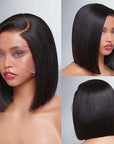 natural black human hair bob wigs short and chic