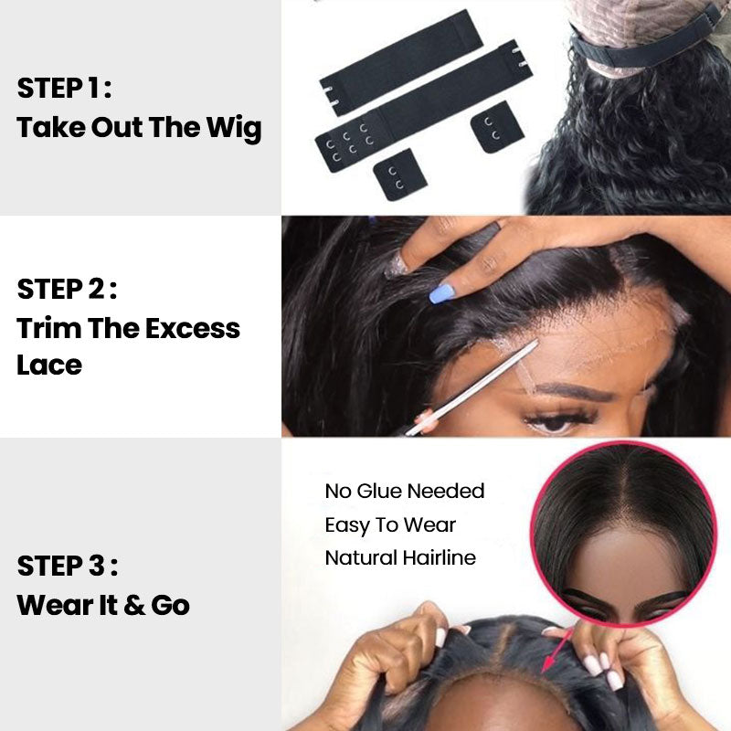 QVR Realistic Curly Edge Hairline Wig Kinky Curly 13x4 Lace Frontal Human Hair Wig