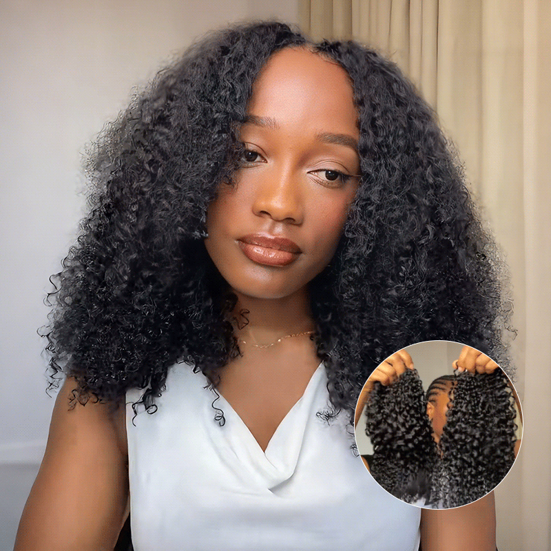 QVR Upgraded Tight Curly Feather Crochet Human Hair 3 Packs for Full Head Crochet Weave Hair Extensions