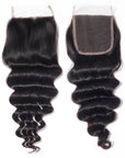 loose deep wave human hair bundles with 4x4 closure