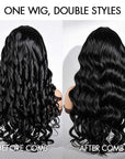 QVR Glueless Pre-Curled New Body Wave Human Hair U Part Wigs