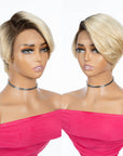 trendy t4/613 color short pixie cut wigs for black women