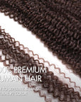 QVR Chocolate Brown Afro kinky Bulk Hair Extensions For Braiding Dreadlock Human Hair