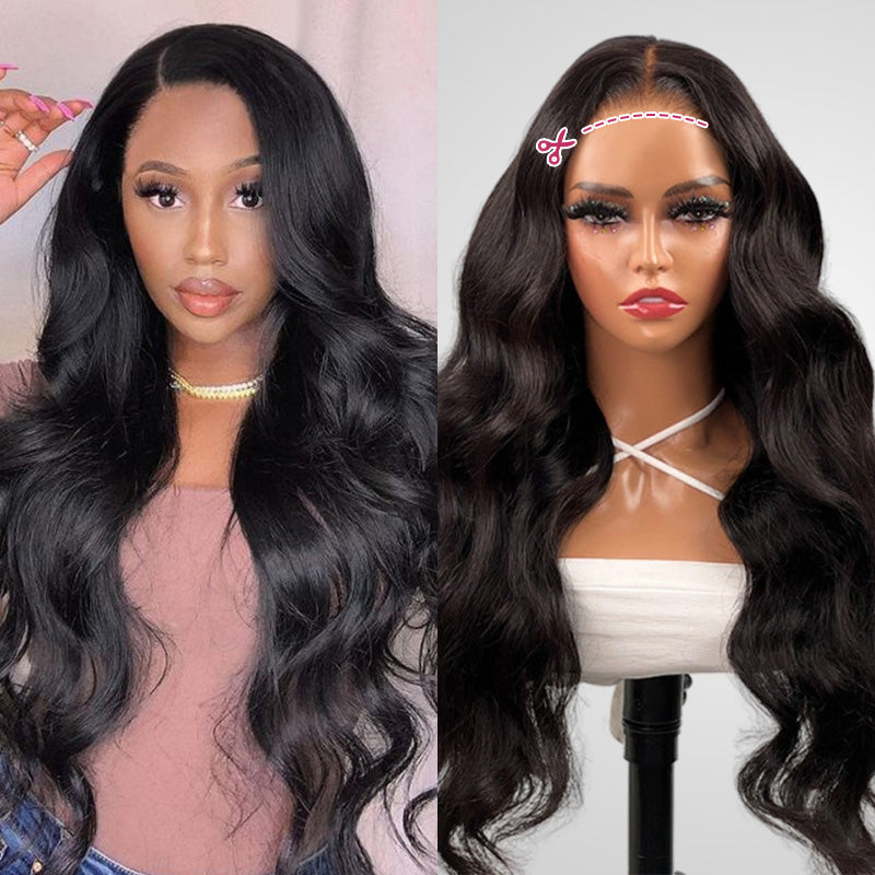 body wave wear and go wig with HD lace closure