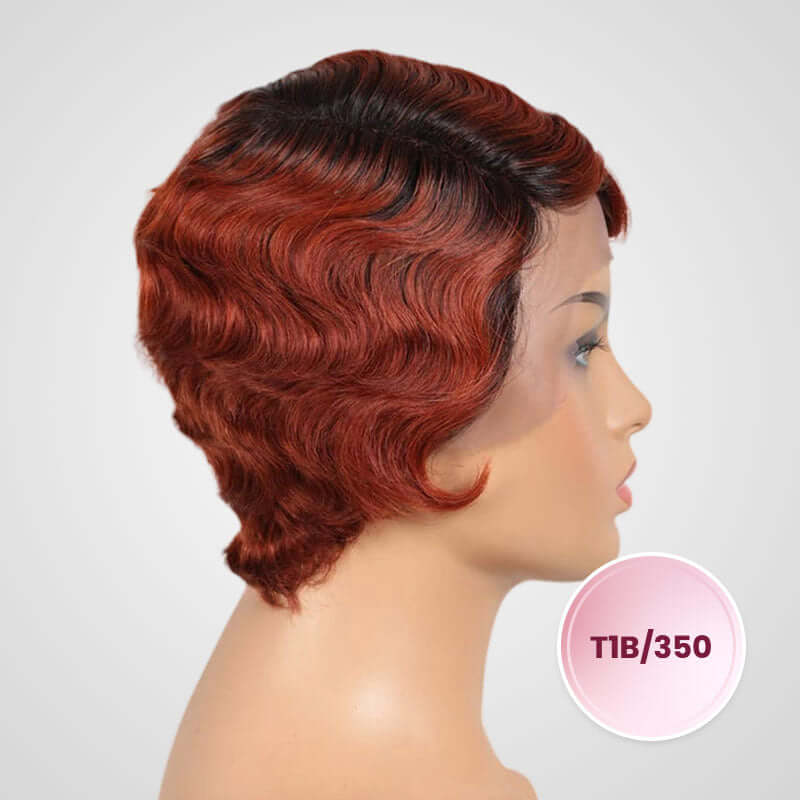 cute short pixie cut wigs with ocean wave style, perfect for black women