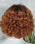 chic curly bob wigs with natural volume, human hair short bob wigs for melanated queens