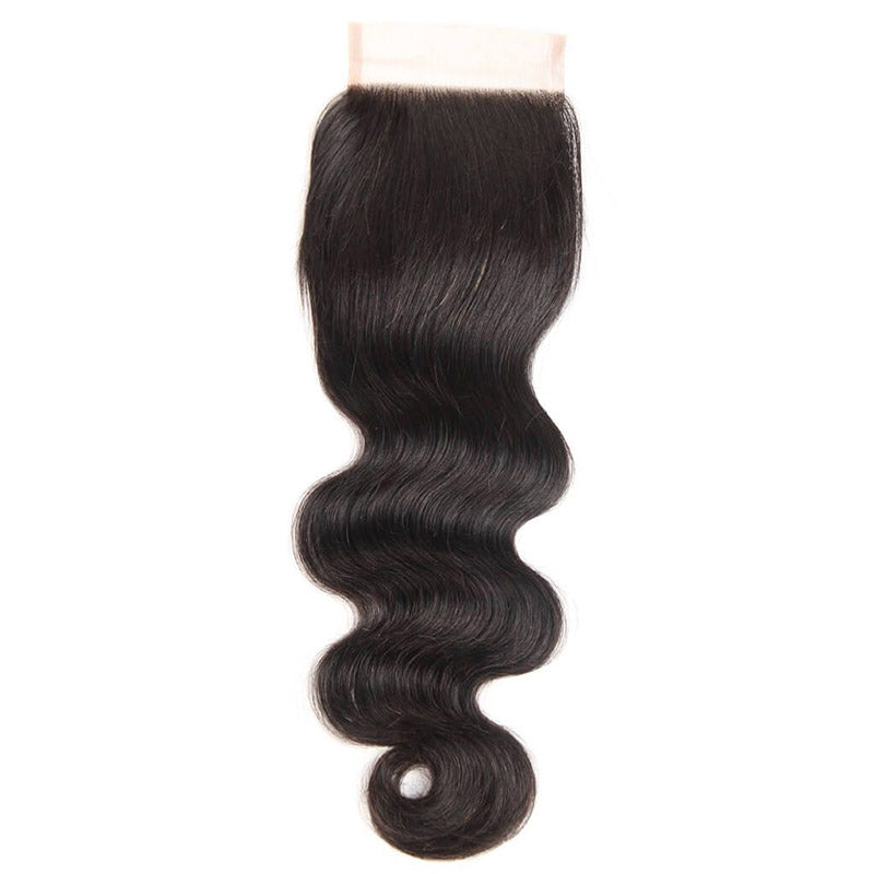 4x4 lace closured body wave natural black hair weave