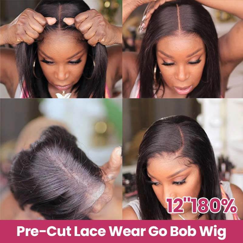 effortless straight wear and go wig with natural-looking HD lace