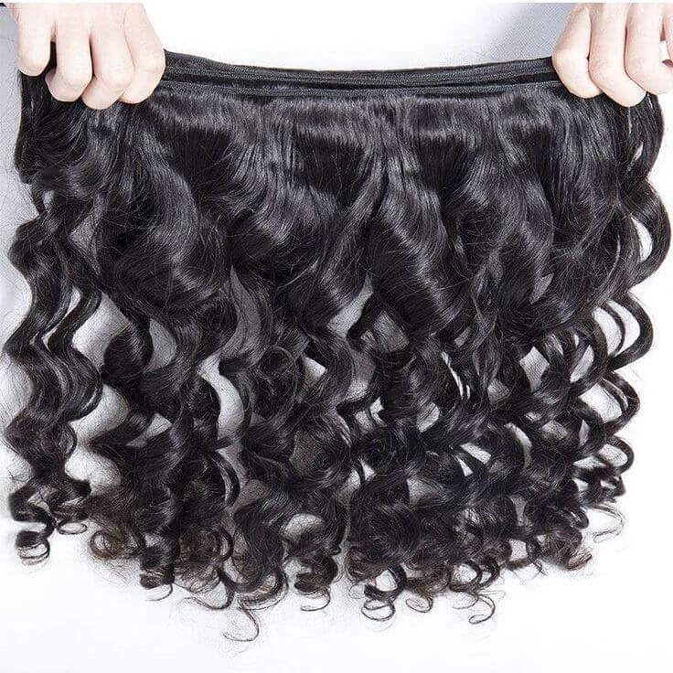 1 piece loose wave human hair bundle natural black color
