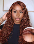 qvr wigs in auburn brown water wave, soft and bouncy for black beauties
