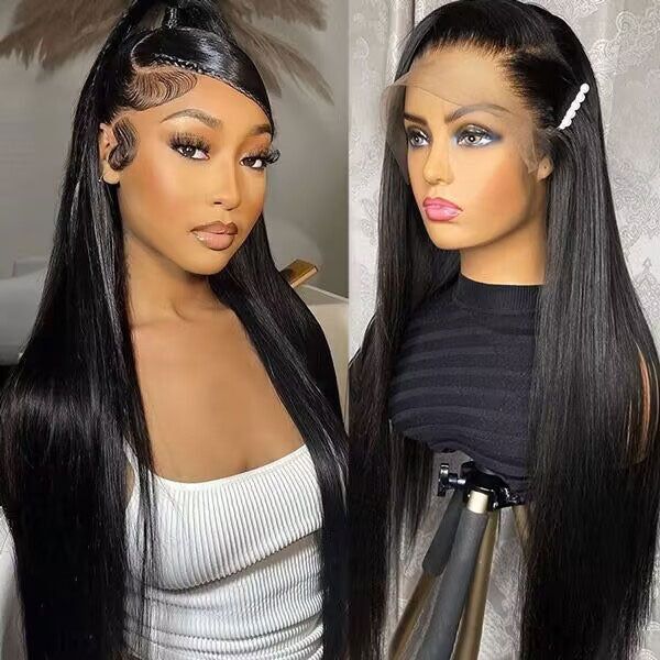 qvr hd lace wigs human hair 13x4 pre-plucked straight undetectable wig