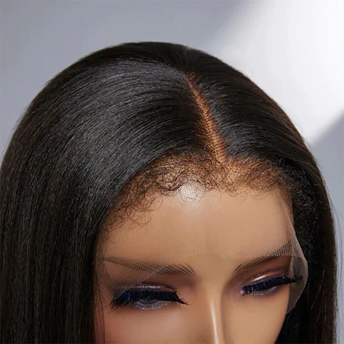 qvr wigs straight lace frontal 13x4/13x6 with curly edges and baby hair