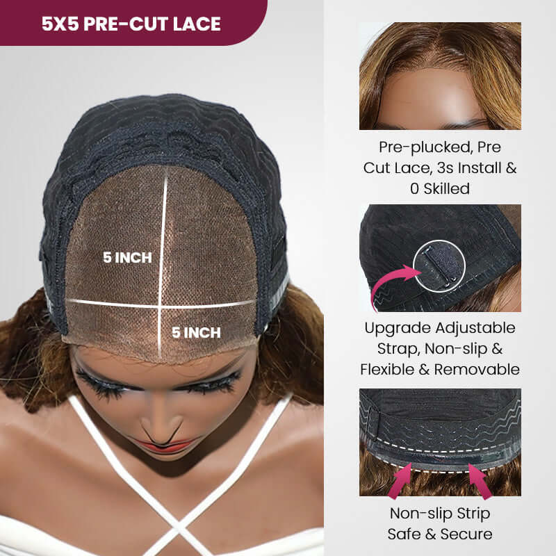 QVR Body Wave Real Glueless Lace Front Wig 13x4 Indétectable 200% Densité HD Lace Wig Débutant amical