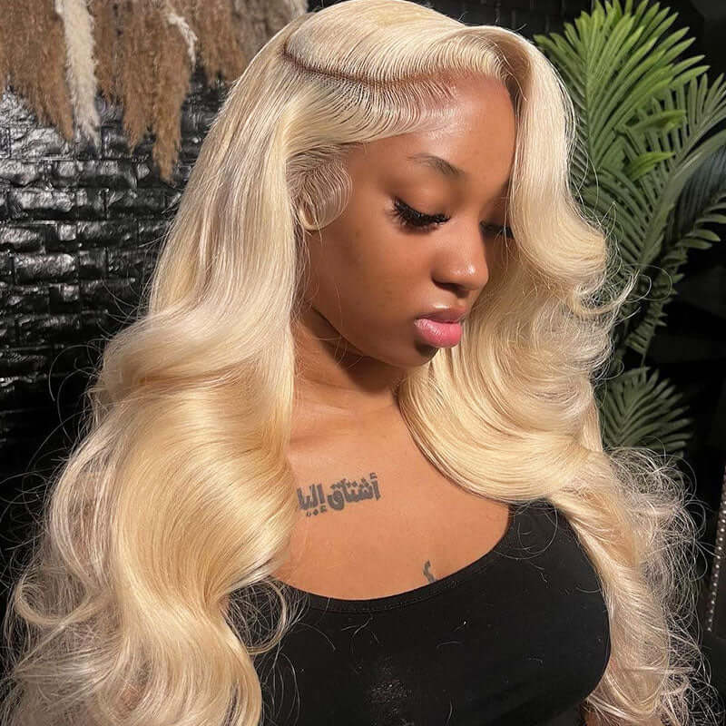 qvr wigs 613 blonde body wave 13x4 lace front for chic black women