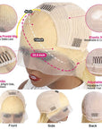 QVR Remy 613 Blonde 13X4 13X6 HD Transparent Lace Front Wig 100% Human Hair Wigs Body Wave Wigs