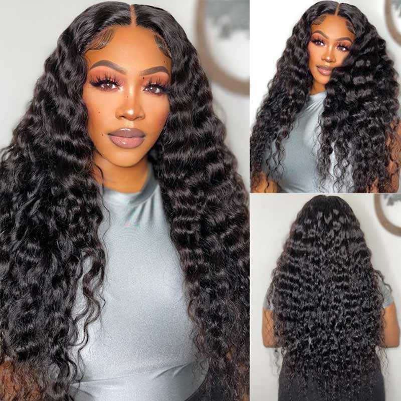 glueless 4x6 lace closure human hair wear and go wig