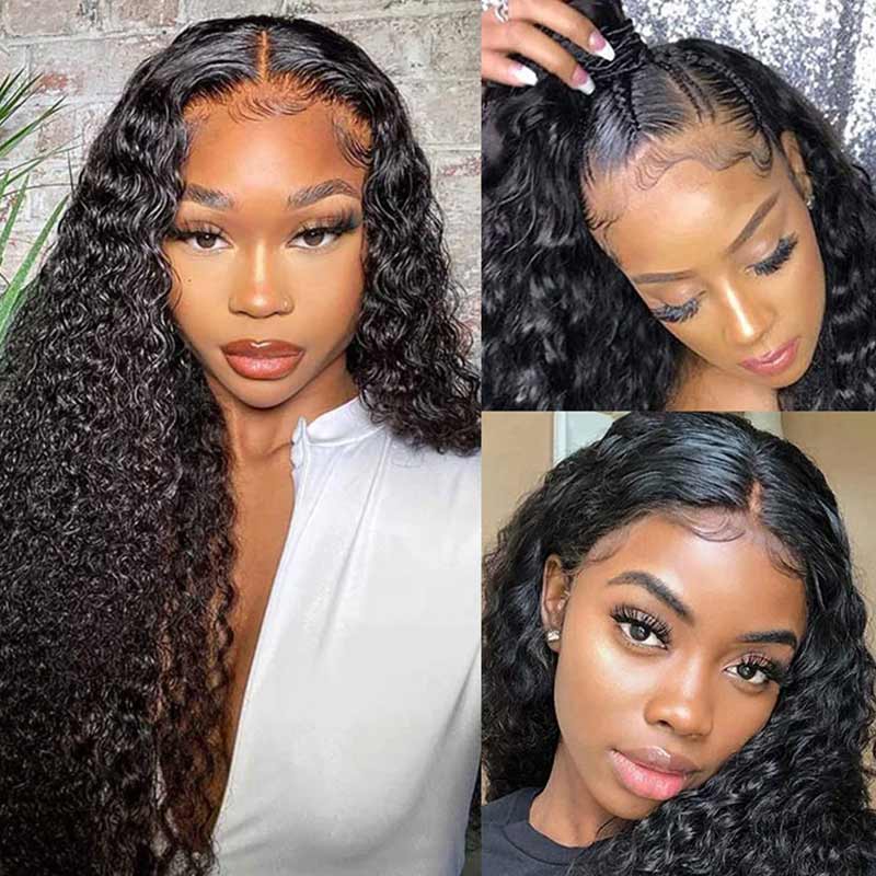 QVR human hair deep curly wear and go wigs