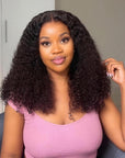 QVR Burmese Curly 13X4 Lace Front Wig Wear To Go 4Pre Design Virgin Human Hair Wigs