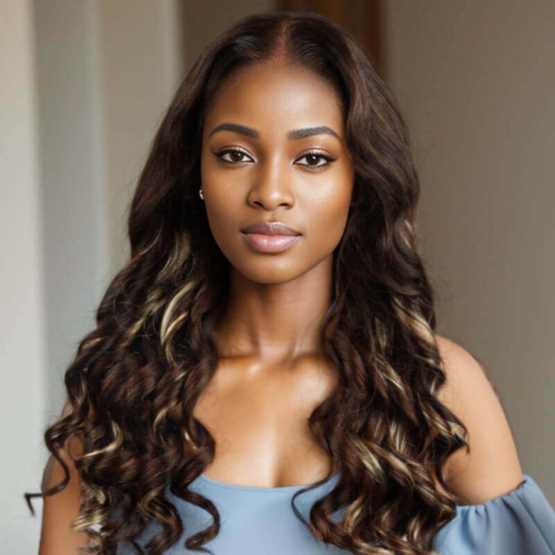 qvr wigs p4/613 body wave with 13x4 lace front