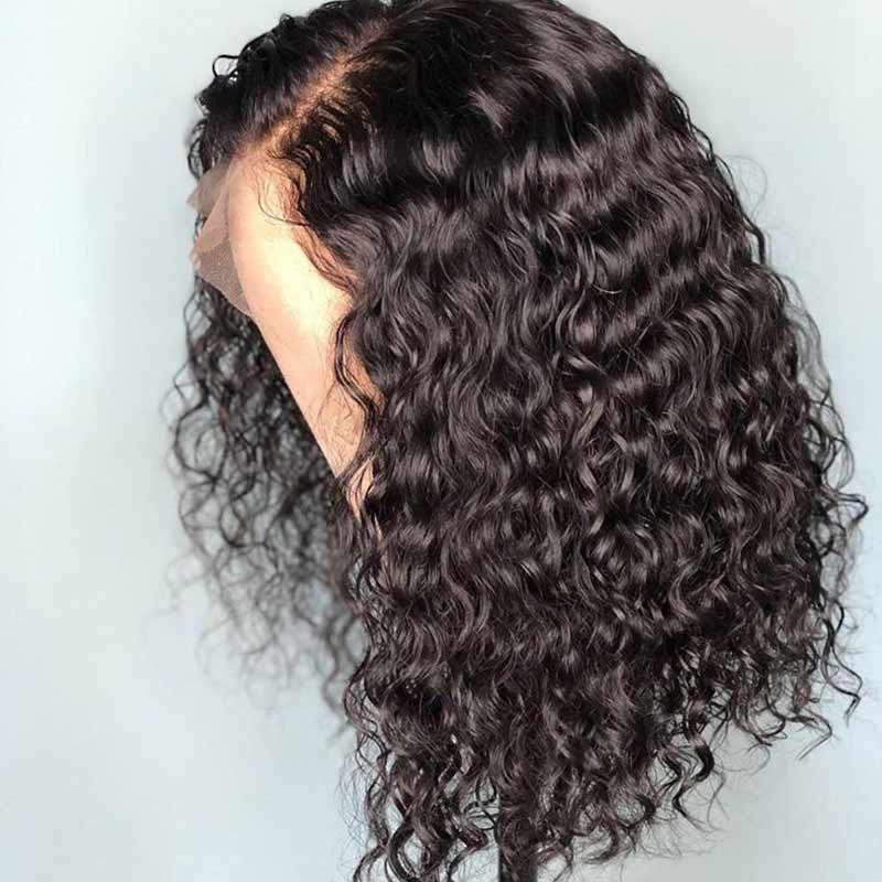bouncy and defined water wave bob wigs, natural look bob wigs for Black women