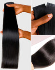 glossy brazilian hair clip ins seamless look