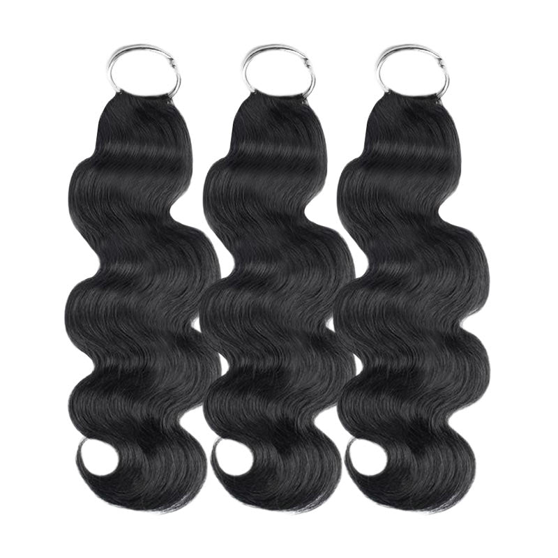 QVR Body Wave Crochet Hair Extensions Machine-made Extensions