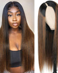 glueless v part human hair wigs no leave out
