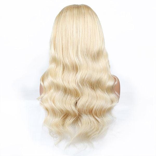 qvr wigs human hair lace wigs 613 blonde body wave with 180% density