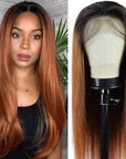 glueless wigs straight hair 1b/30 ombre for black women